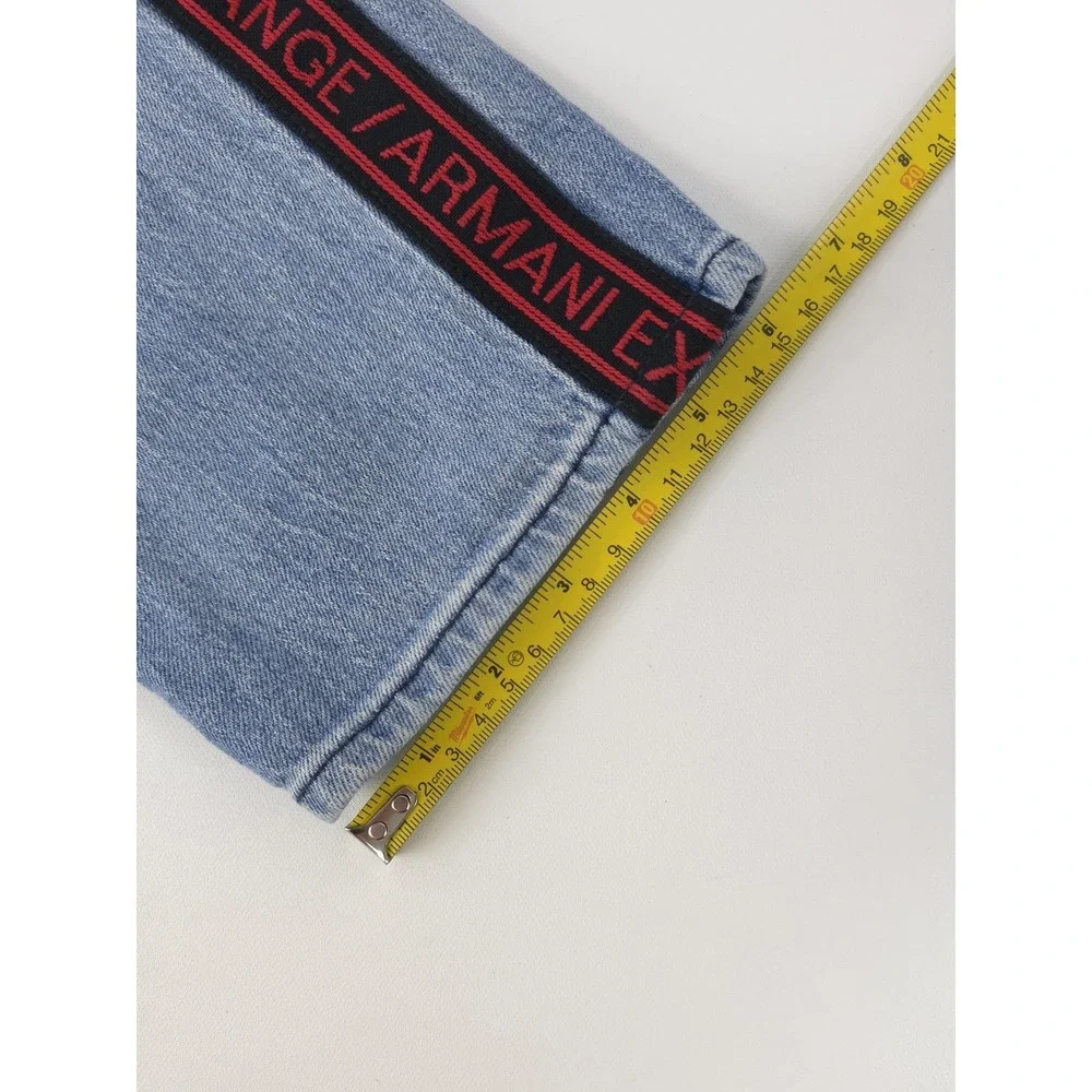 A/X J13 Slim Jeans light wash with Armani Exchange on the sides men's size 31